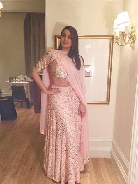 Sonakshi Sinhas Maid Of Honour Lehenga Is Pink Perfection Missmalini Indian Designer