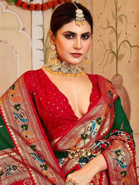 Zari Patola Wedding Wear Designer Banarasi Saree With Blouse Piece 5