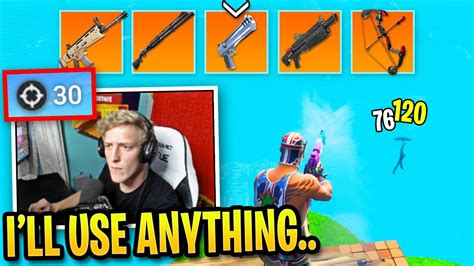 Tfue Shows His Skills With Every Weapon In Fortnite Youtube