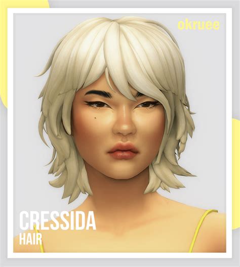 Cressida Hair Okruee Sims Hair Sims Sims 4
