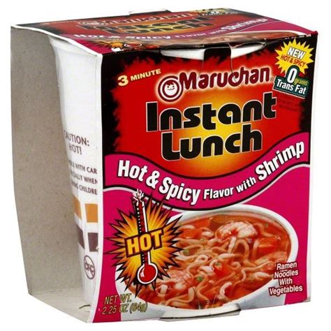 Maruchan Instant Lunch Ramen Noodle Soup Hot And Spicy Flavor With Shrimp