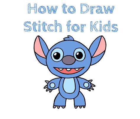 How To Draw Stitch For Kids How To Draw Easy