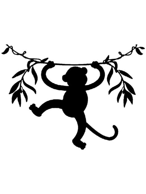 Free Printable Monkey Stencils And Templates Animal Stencil Animal