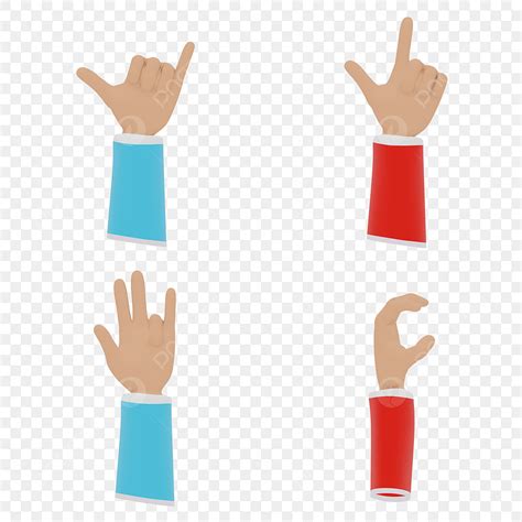 Hand Gestures Clipart Transparent PNG Hd Cartoon Hand Gesture 3d Hand