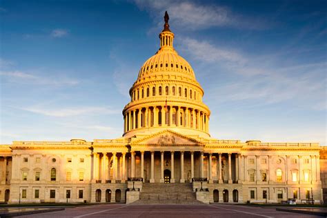 The United States Capitol Building At Sunrise Usa Capital Cities Stock