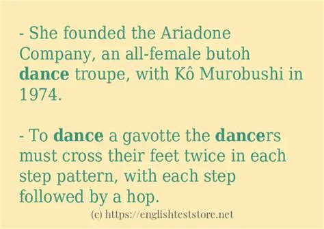 Dance Some Example Sentences Englishteststore Blog