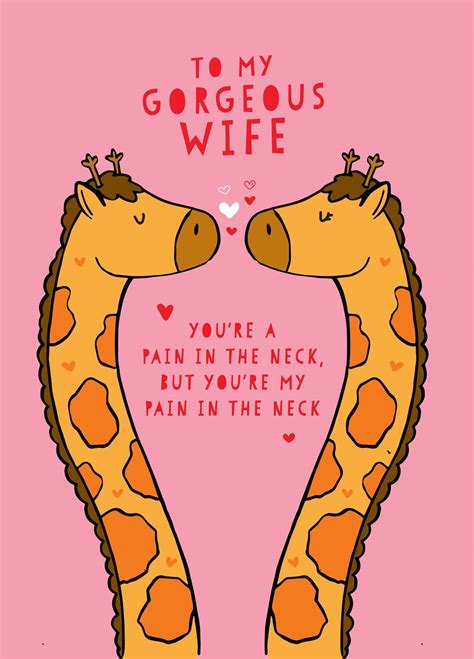 Gorgeous Wife Giraffes Card Scribbler