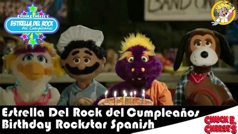 Chuck E Cheeses Birthday Rockstar Spanishestrella Del Rock Del