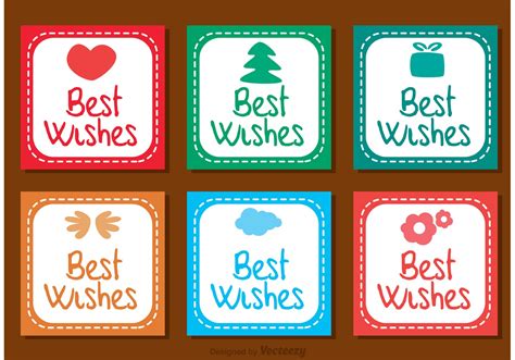 Best Wishes Square Icons Vector 87005 Vector Art At Vecteezy