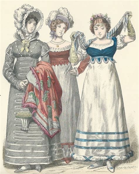 1818 Walking And Ball Dresses 1800s Fashion 19th Century Fashion