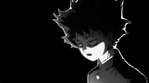 Mob Mob Psycho 100 Anime Monochrome Shigeo Kageyama Wallpaper