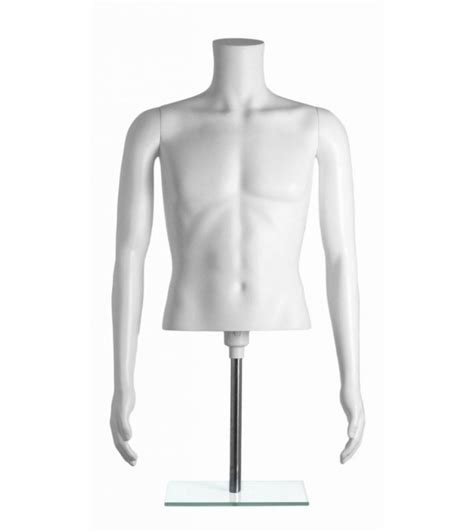 Matt White Male Headless Torso With Arms Free Delivery On All Orders