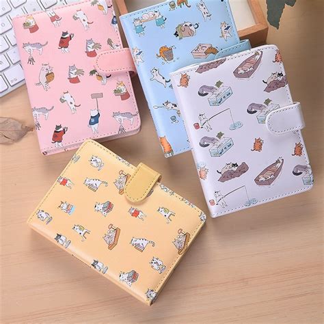 Kawaii Notebooks And Journals Personal Diary Color Paper Note Book Leather Korean Planner Cute