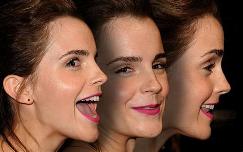 Hd Wallpaper Women Actress Brunette Long Hair Celebrity Face Emma Watson Open Mouth Profile