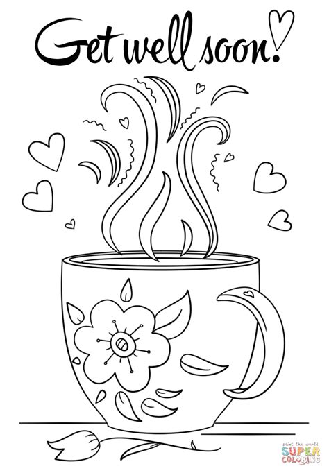 Coloring pages / by ranjan. Get Well Soon coloring page | Free Printable Coloring Pages