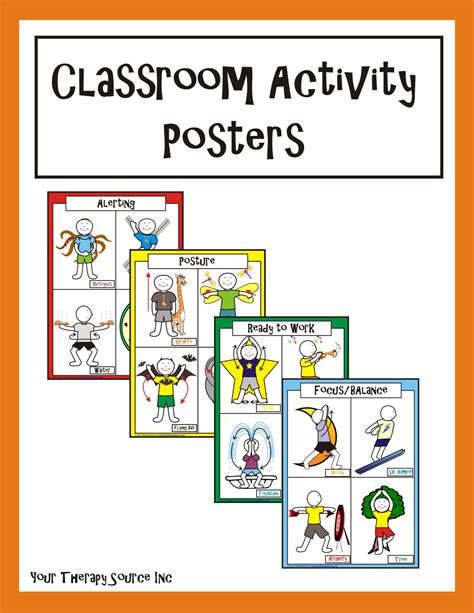 Classroom Activity Posters Your Therapy Source