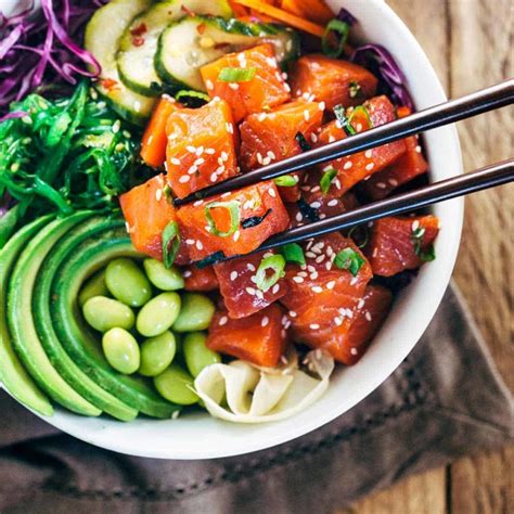 Salmon Poke Bowl Healthy Recipes Destination Happiness