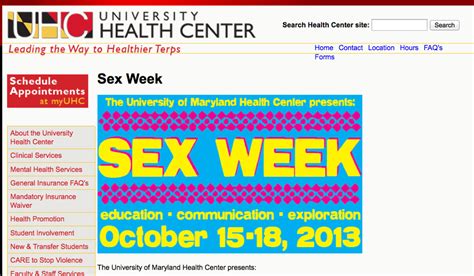 ‘sex Week’ At University Of Maryland Billed As ‘exploration’ Opportunity Washington Times