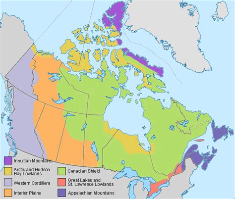 7 Physical Regions Of Canada Map Get Map Update