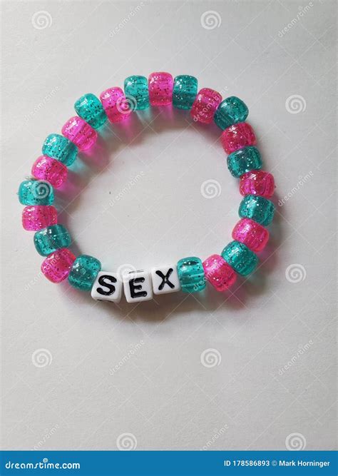 Sex Bracelet Naughty Stock Image Image Of Pink Turquoise 178586893