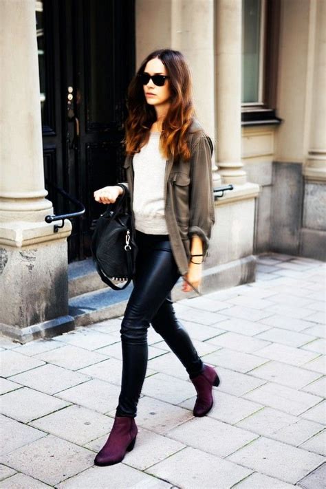 Https://techalive.net/outfit/burgundy Ankle Boots Outfit Ideas