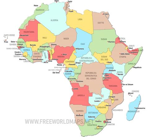 Cartina Geografica Africa Politica