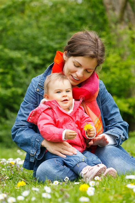 Mother With Baby In The Park Stock Image Image Of Emotions