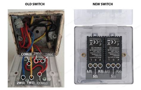 For one way shouldn't the a2 wire go to the other terminal to be down for on, or are you intending to fit it 2 gang light switch to operate two outside lights seperatly. Replacing 2 gang, 2 way light switch | DIYnot Forums