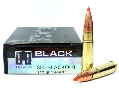 300 Aac Blackout 110 Grain V Max Hornady Black Ammunition For Sale In