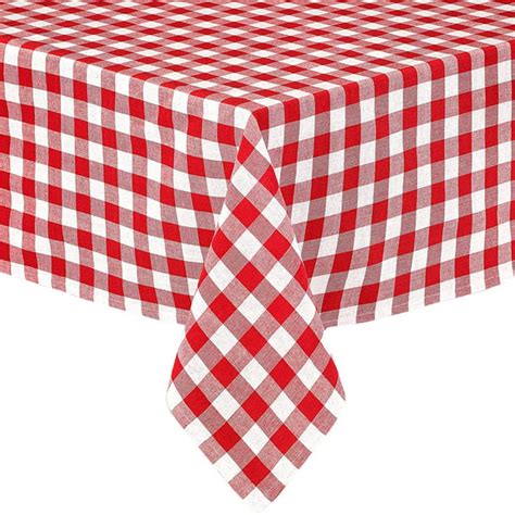 Country Rustic Buffalo Plaid Cotton Fabric Tablecloth By Home Bargains