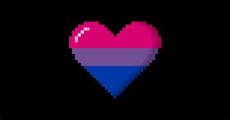 Bisexual Pride 8 Bit Pixel Heart Bisexual Sticker Teepublic