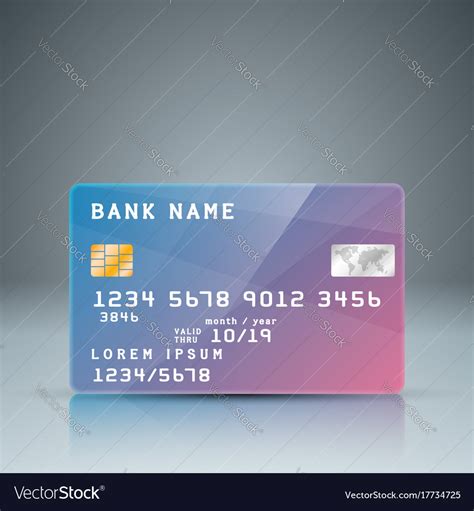 Check spelling or type a new query. Bank card with reflect card number is random Vector Image