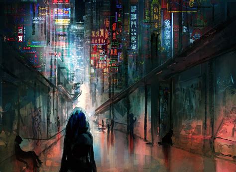 Anime Cyberpunk Scifi City Hd Anime 4k Wallpapers Images Images And