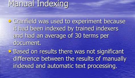 PPT - Computer Evaluation of Indexing and Text Processing PowerPoint