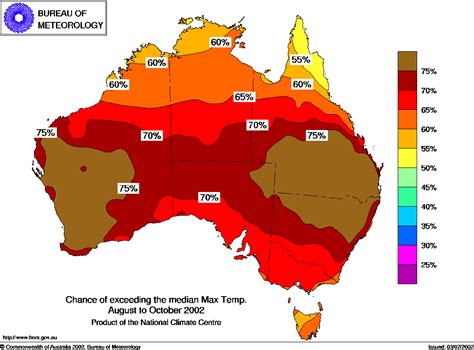 Seasonal Outlook Climate Patterns Point To Above Average Temperatures Bureau Of Meteorology