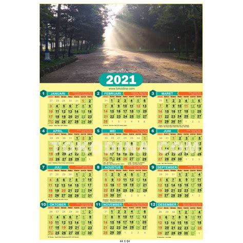 Detail Desain Kalender 2021 Koleksi Nomer 56