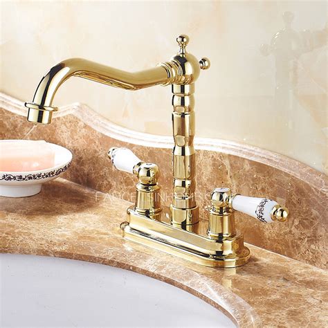 Our wide selection of bathroom faucets include single hole, wide spread, center set, and more from brands you love. Antique Polished Brass Two Handles Gold Bathroom Sink Faucet