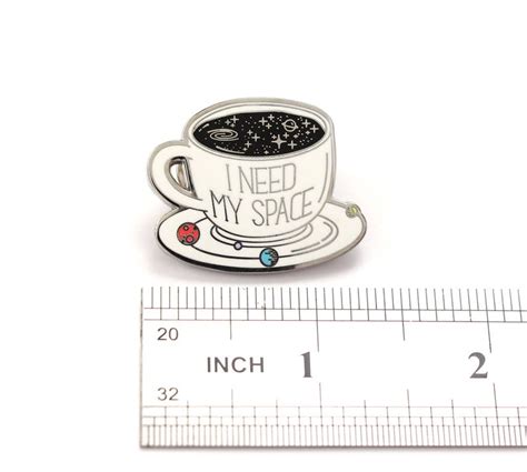 Coffee Cup Enamel Pin I Need My Space Pin Space Pin Enamel Etsy Australia