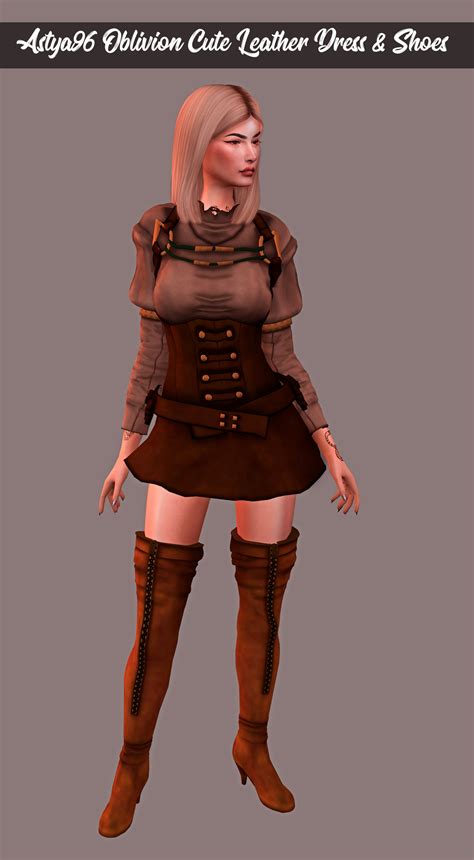 Astya96 — Tes 4 Oblivion Cute Leather Outfit 5 Swatches