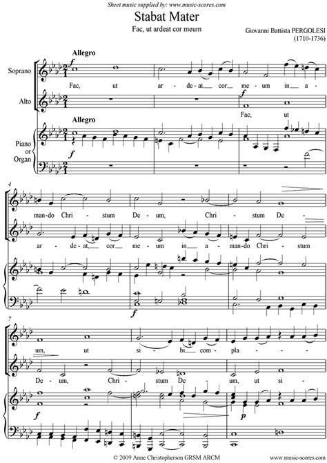 Pergolesi Stabat Mater 08 Fac Ut Ardeat Choir Duet Fmi Classical Sheet