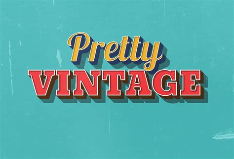 Pretty Vintage Text Effect Graphicsfuel