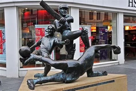 Why Is There A Statue Of People Playing Sports In Leicester City Centre