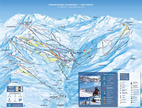 C'est une autre des qualités des menuires que d'être restée une station qui ne joue pas la carte du snobisme : Les Menuires Trail Map