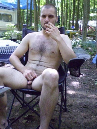 Camping Naked Grandpa With Erection