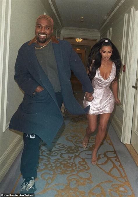 Kim Kardashian And Kanye West Have Fun In Behind The Scenes Snaps From Versace Show Daily Mail