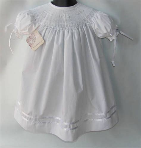 Smocked Crosses Dress For Baby Babies Baby Girl Christening Smocked
