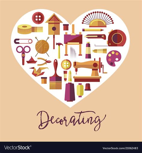 Decorating Art And Handicraft Hobby Poster Vector Image