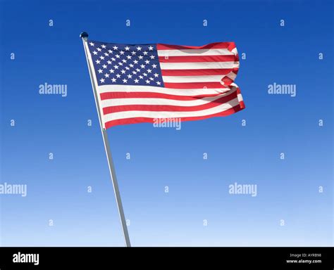 American Flag Waving Stock Photo Alamy
