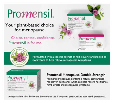 Buy Promensil Menopause Double Strength 60 Tablets Online At Chemist
