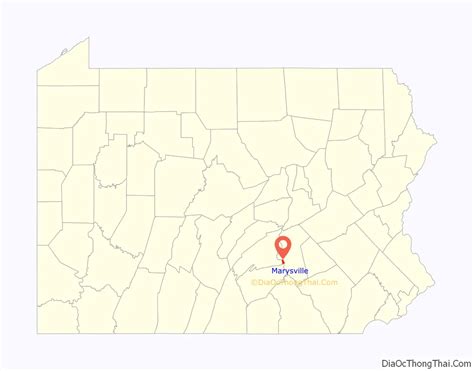 Map Of Marysville Borough Pennsylvania